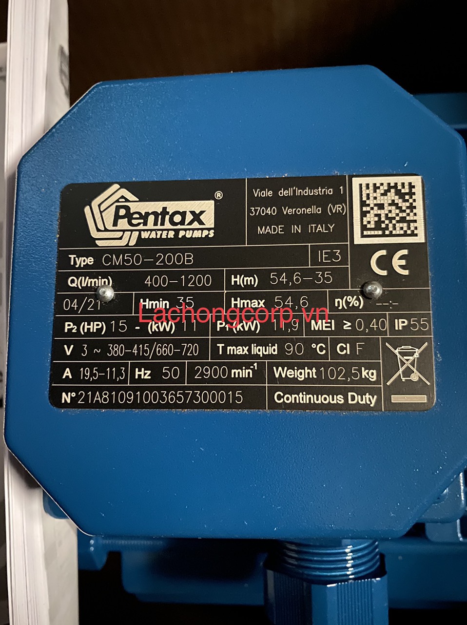 giá máy bơm nước công nghiệp Pentax CM50