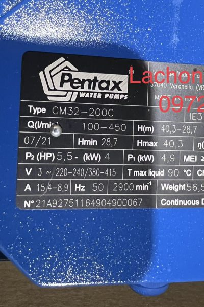 Máy bơm nước Pentax CM32-200C công suất 5.5HP (4kW)