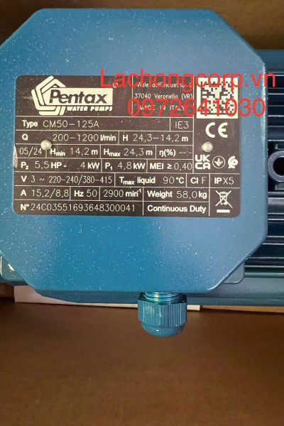 Alternative view of Máy bơm nước Pentax CM50-125A công suất 5.5HP (4kW)
