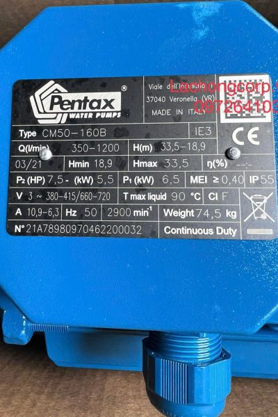Alternative view of Máy bơm nước Pentax CM50-160B công suất 7.5HP (5.5kW)