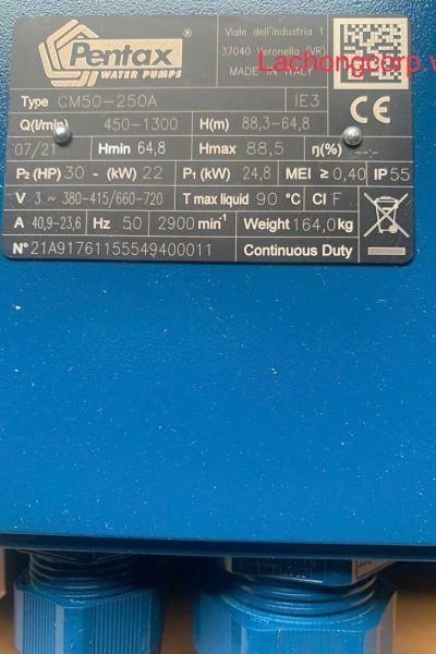 Alternative view of Máy bơm nước Pentax CM50-250A công suất 30HP (22.5kW)