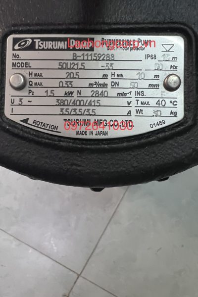 Máy bơm chìm Tsuurmi 50U21.5