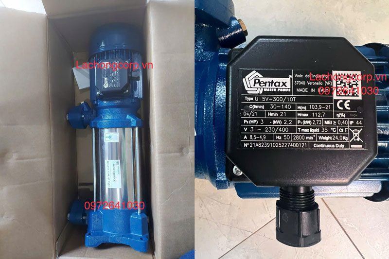 Máy bơm Pentax U5V-300/10T đã được kiểm định PCCC Máy bơm Pentax U5V-300/10T đã được kiểm định PCCC
