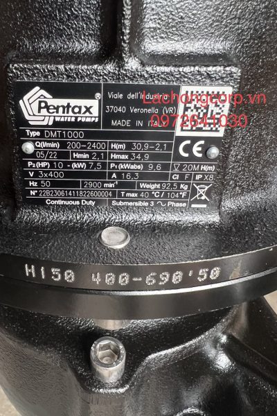 Máy bơm chìm Pentax DMT1000