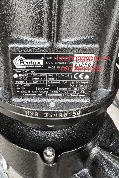 Alternative view of Máy bơm chìm Pentax DMT160