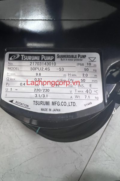 Alternative view of Máy bơm chìm Tsurumi 50PU2.4