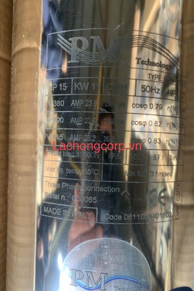 Bơm chìm giếng khoan Pentax 6L 35/8