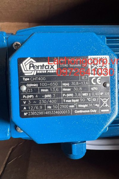 Bơm lưu lượng Pentax CHT400 công suất 4HP (3kW)