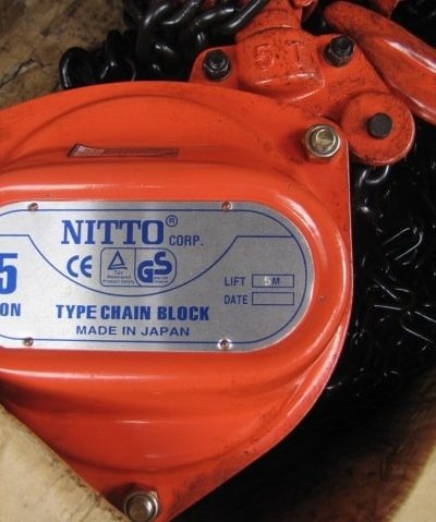 Pa lăng xích kéo tay Nitto 5 tấn 5 m