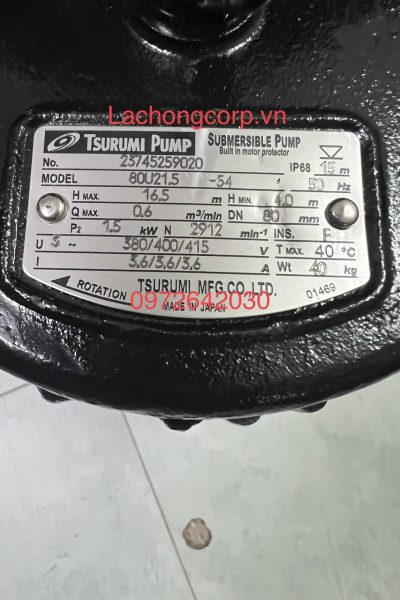 Bơm chìm nước thải Tsurumi 80PU21.5