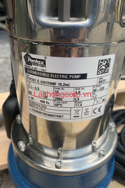 Máy bơm chìm nước thải cánh cắt Pentax DTR101 G