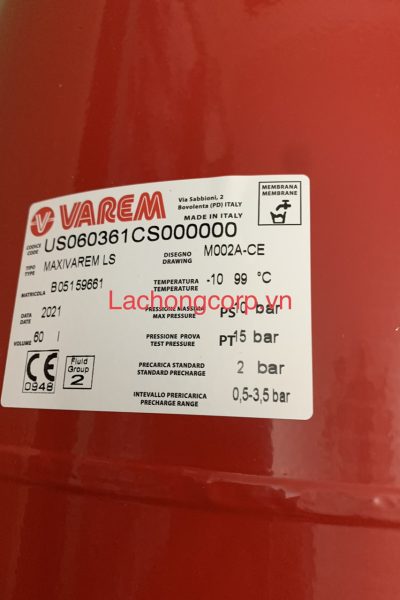 Alternative view of Bình tích áp Varem 200 lít