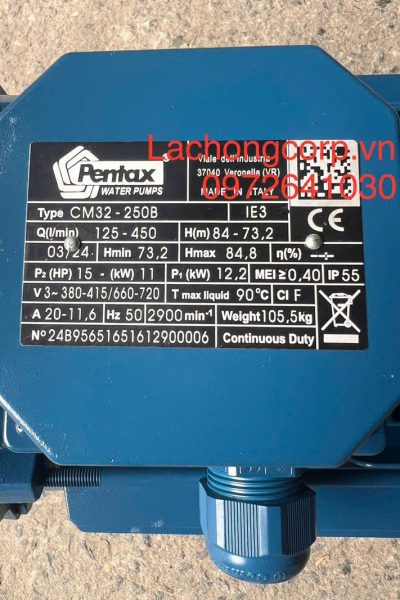 Alternative view of Máy bơm nước Pentax CM32-250B công suất 15HP (11kW)