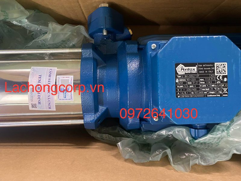 Bơm Pentax U9V-550/10T đã được kiểm định PCCC Bơm Pentax U9V-550/10T đã được kiểm định PCCC