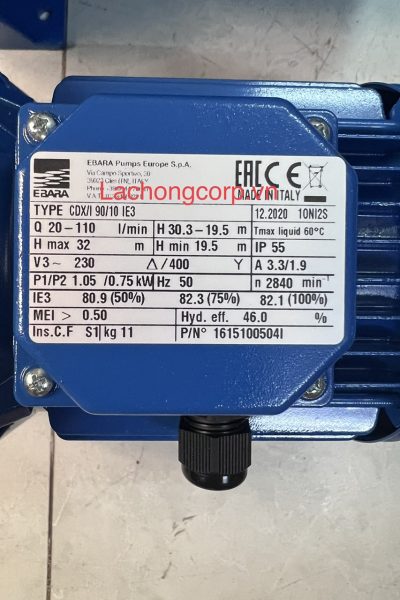 Bơm ly tâm 1 tầng cánh Ebara CDX/I 90/10