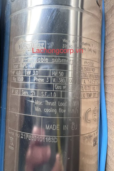 Bơm chìm giếng khoan Pentax 4L 16/14