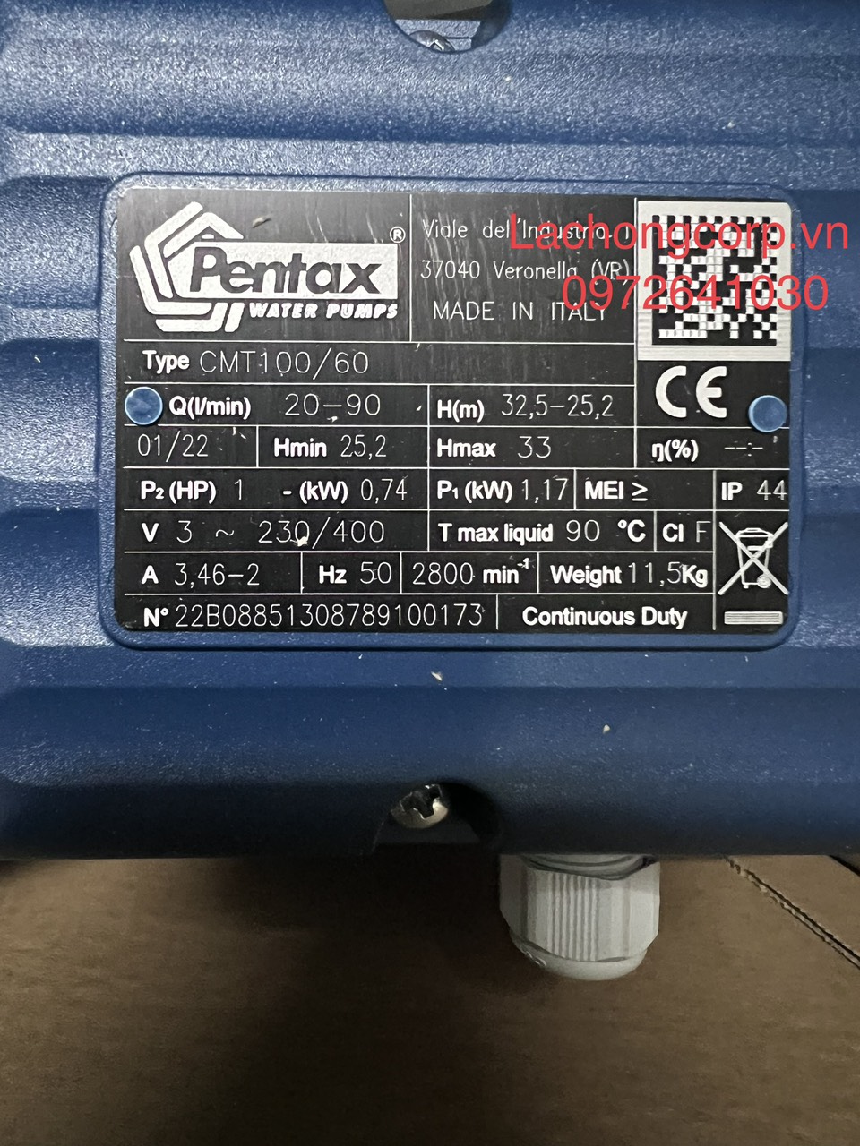 Chuyên cung cấp máy bơm nước Pentax CM100 CMT100