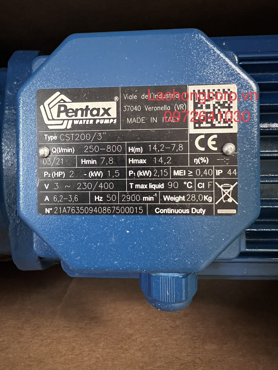 Bán máy bơm nước lưu lượng Pentax CS series