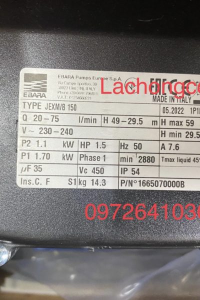 Alternative view of Máy bơm bán chân không Ebara JEXM/B 150