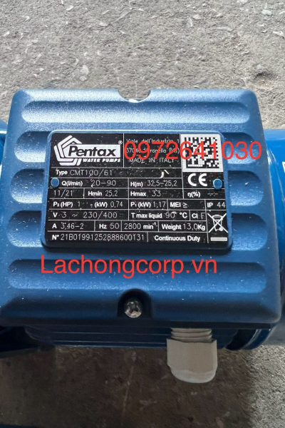 Máy bơm nước dân dụng Pentax CMT100/61 1HP (0.74kW)