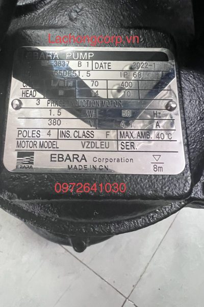 Máy bơm chìm nước thải Ebara 65 DF 51.5 (1.5 KW)