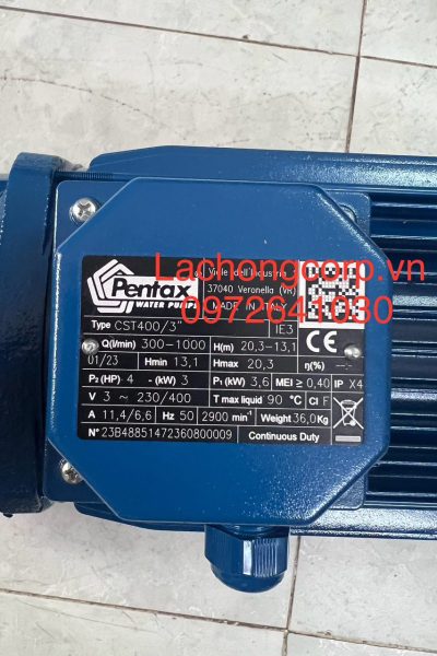 Máy bơm lưu lượng Pentax CST400/3 công suất 4HP (3kW)