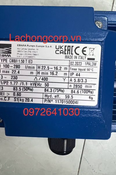 Máy bơm nước dân dụng Ebara CMB/I 1.50T 1.5HP