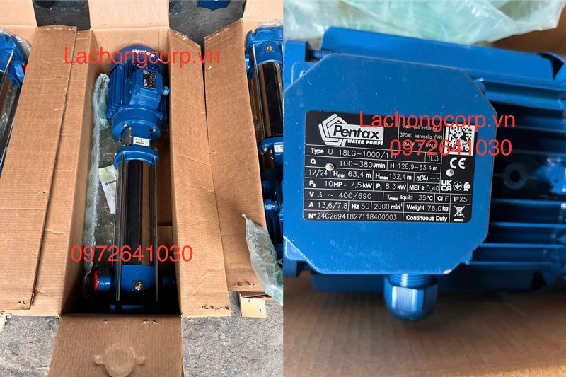 Máy bơm tăng áp trục đứng đa tầng cánh Pentax U18LG-1000/11T Máy bơm tăng áp trục đứng đa tầng cánh Pentax U18LG-1000/11T