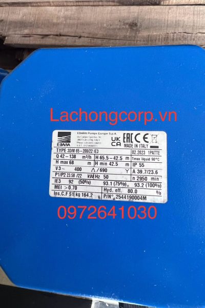 Máy bơm nước Ebara 3D/M65-200/22