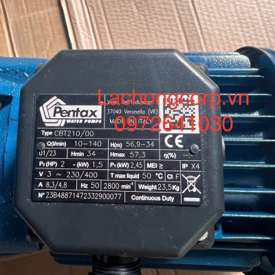 Alternative view of Máy bơm nước Pentax CBT210/00 công suất 2.5HP (1.85kW)