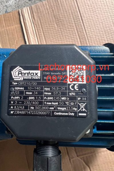 Alternative view of Máy bơm nước Pentax CBT210/00 công suất 2.5HP (1.85kW)
