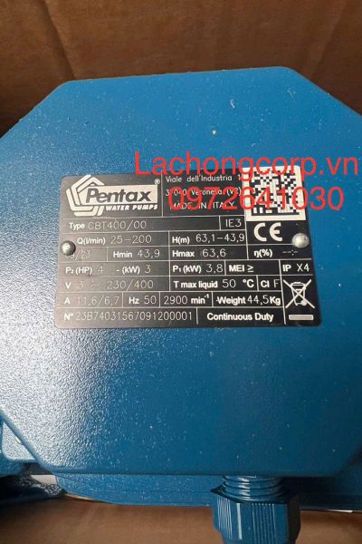 Alternative view of Máy bơm nước Pentax CBT400/00 công suất 4HP (3kW)